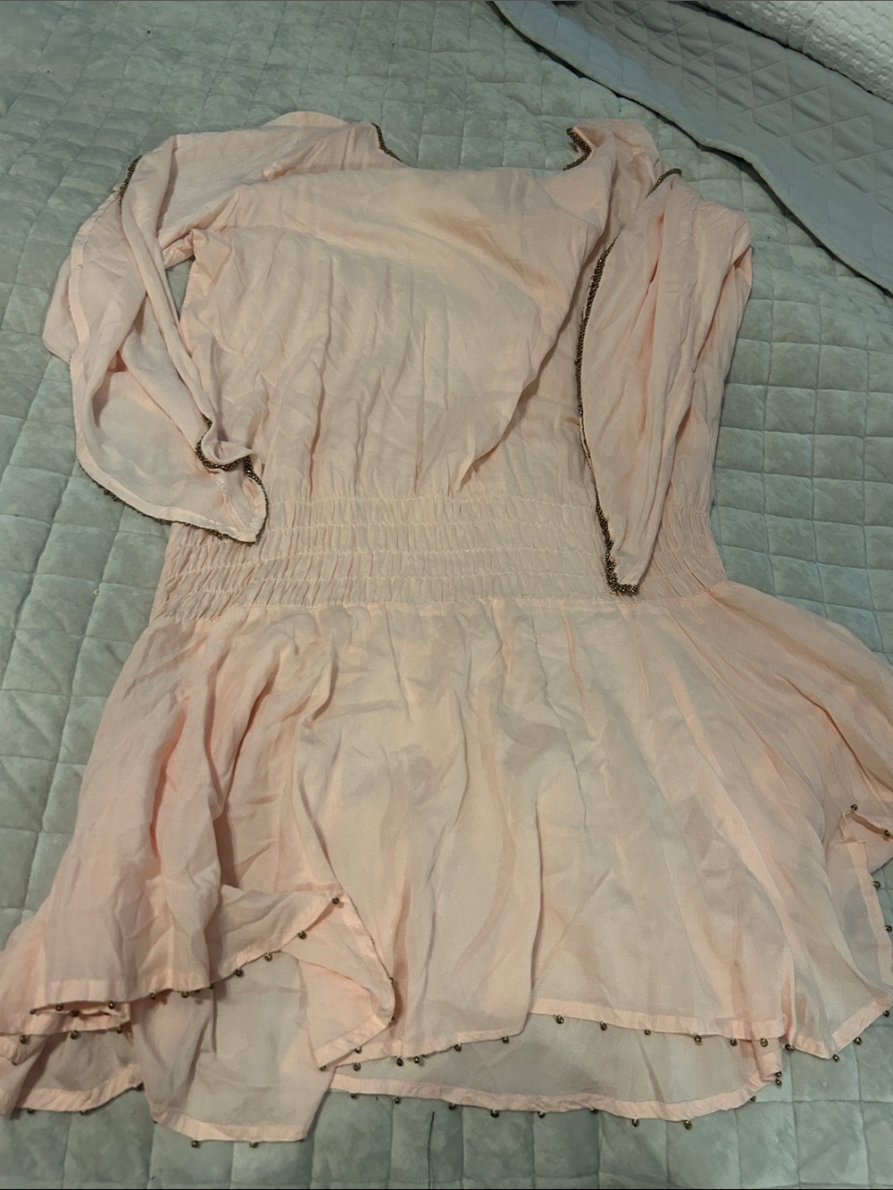 Elan Soft Pink blush Long-Sleeve Mini Dress
